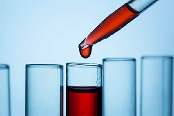 Chemicals and test tubes.