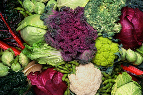 Fresh cruciferous vegetables.