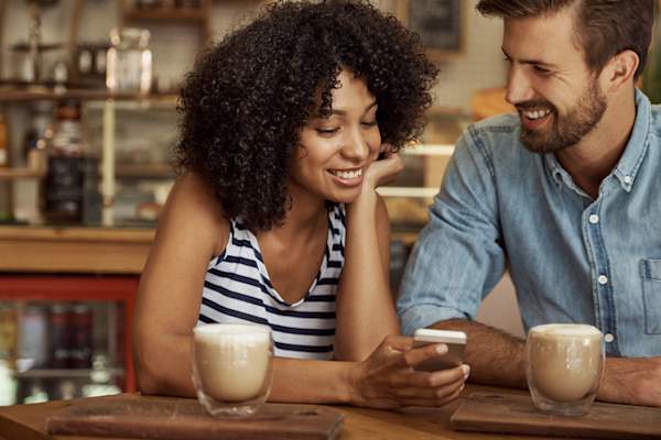 friends having coffee image