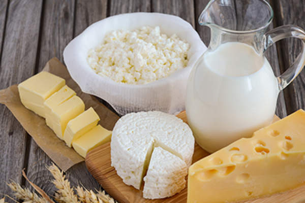 Milk and cheese.