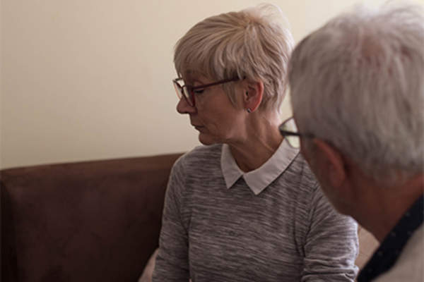 Serious conversation, older adults.