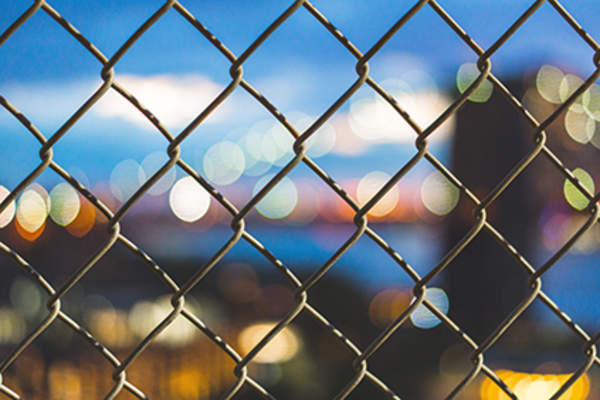 Chainlink fence.