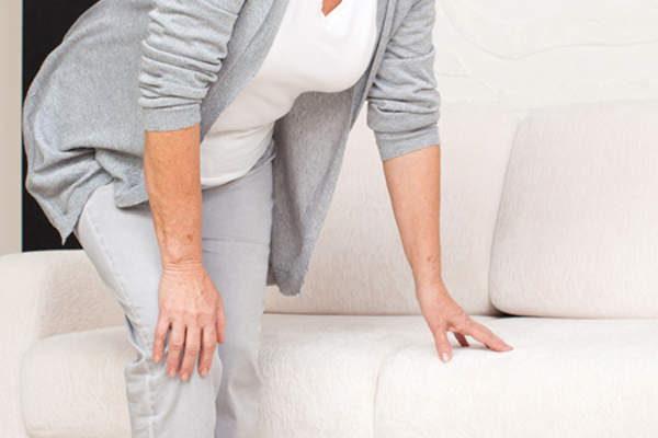 Woman in pain.