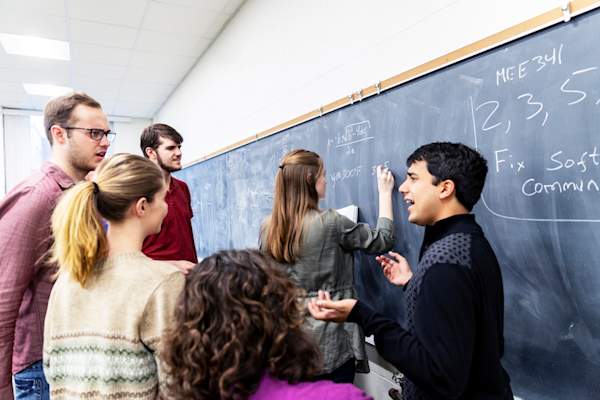 Involved college students in study group.