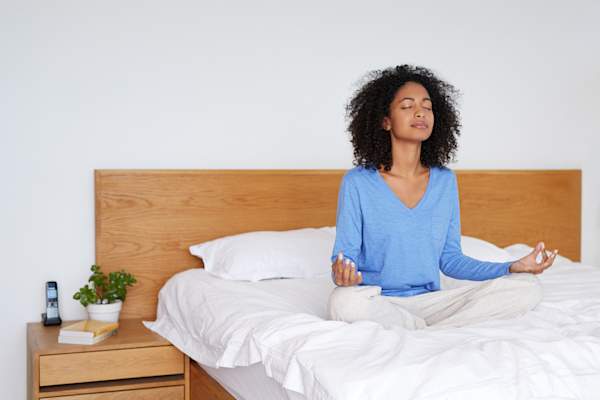 Meditating in the morning