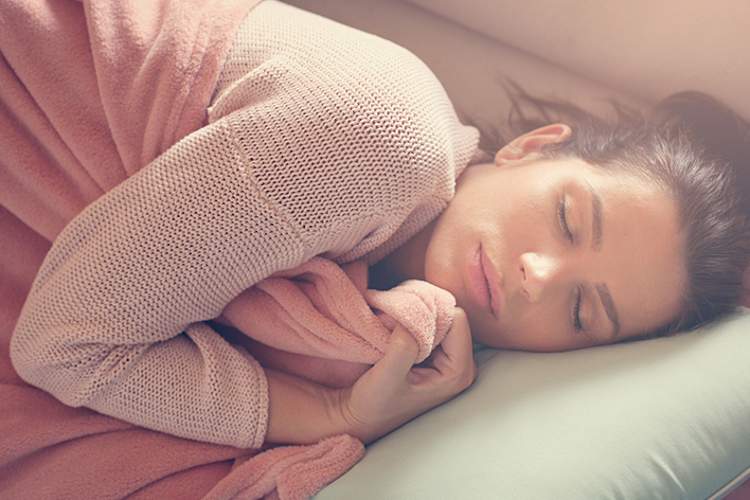 Woman sleeping soundly.