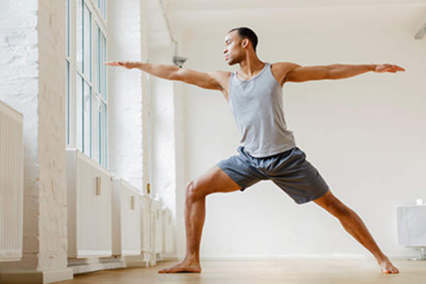Man doing yoga