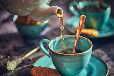 Pouring tea