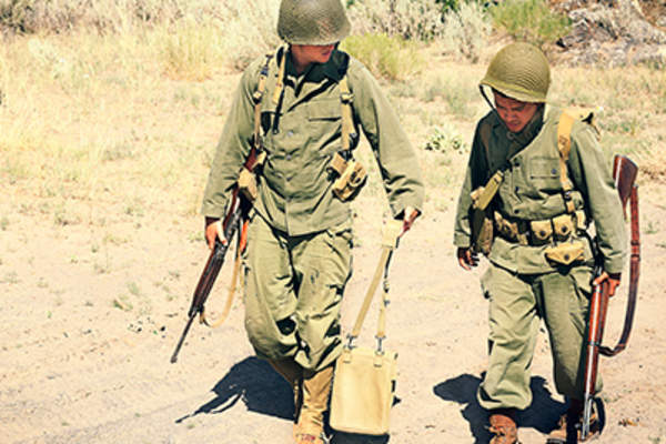 Two Soldiers walking