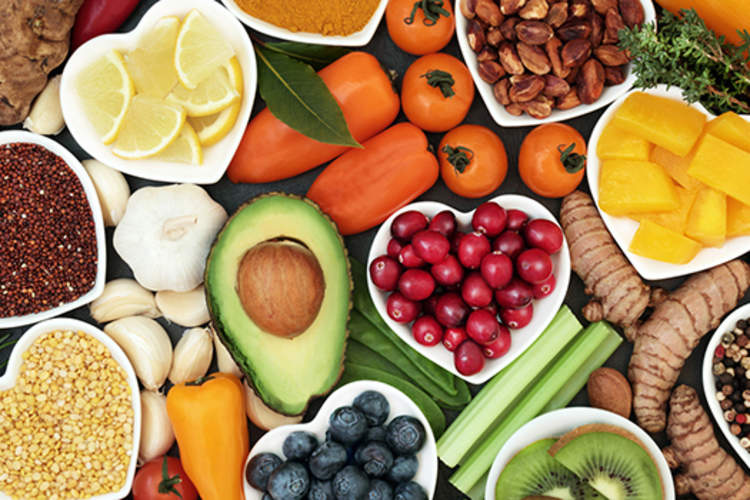Fruits and vegetables.