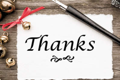 Thank you note.