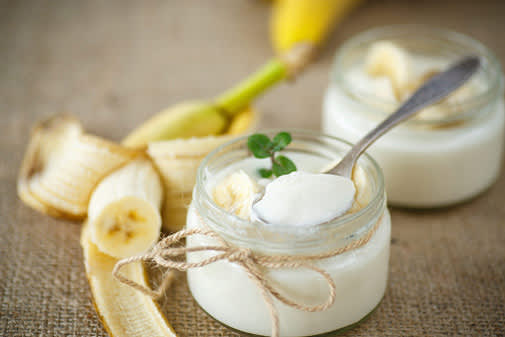 bananas and yogurt