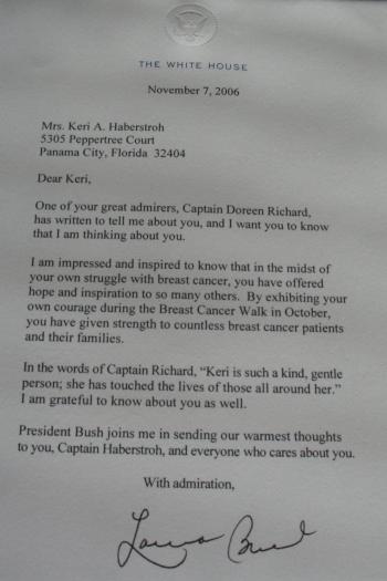 Letter from Laura Bush