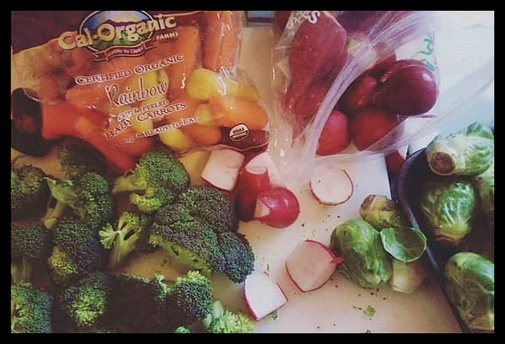 Veggies being prepped