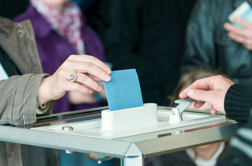 woman voting