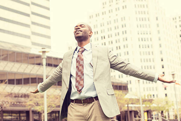 Happy businessman.