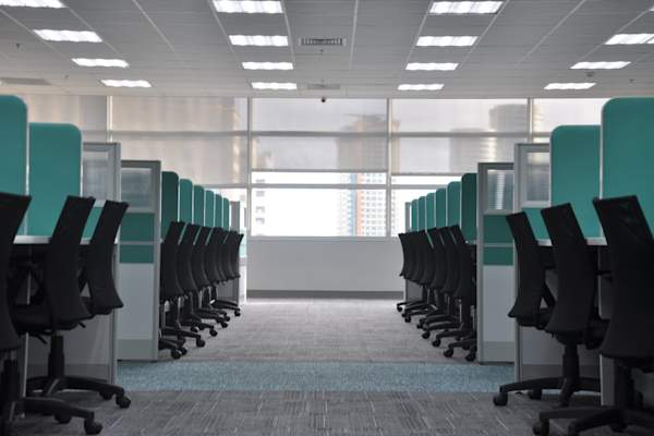 Empty chairs in an office