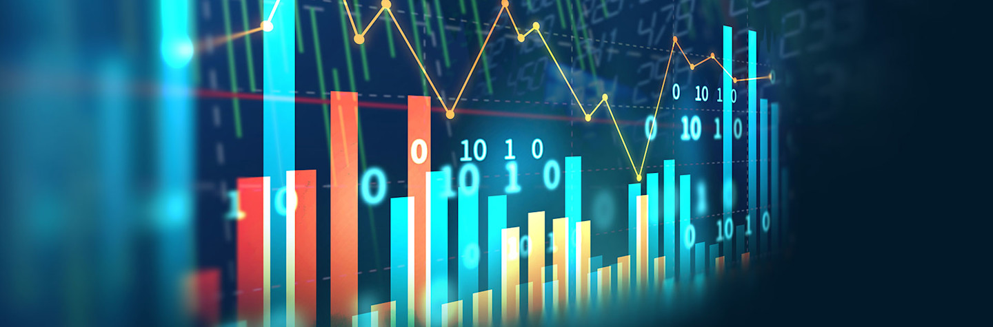 Financiële beurs grafiek illustratie
