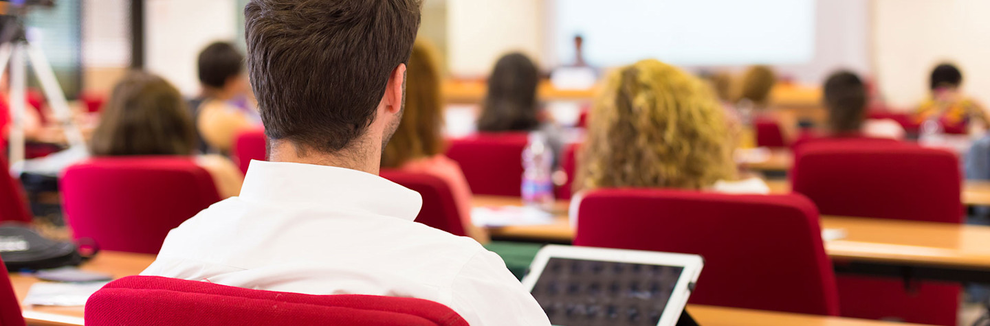 Students in the lecture halls