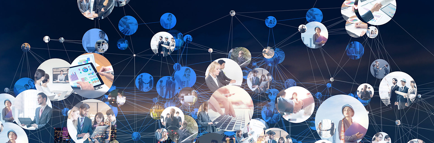 Concept van wereldwijd communicatienetwerk