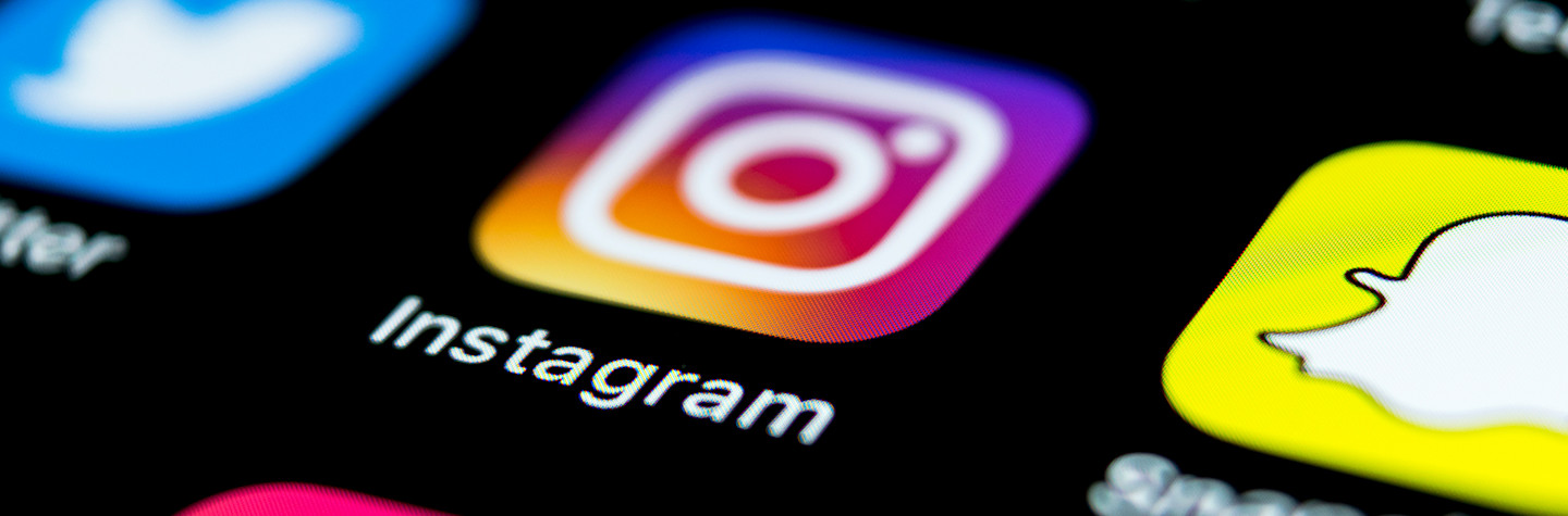 Close-up van Instagram-app op smartphone