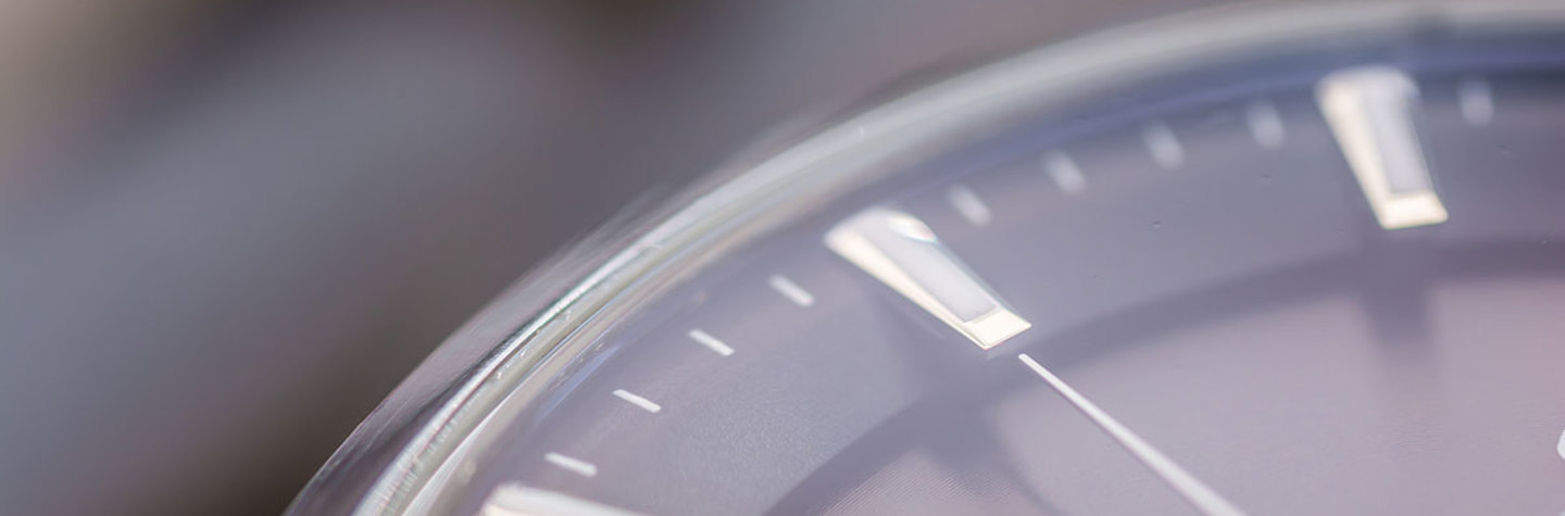 Close-up of part of a watch dial