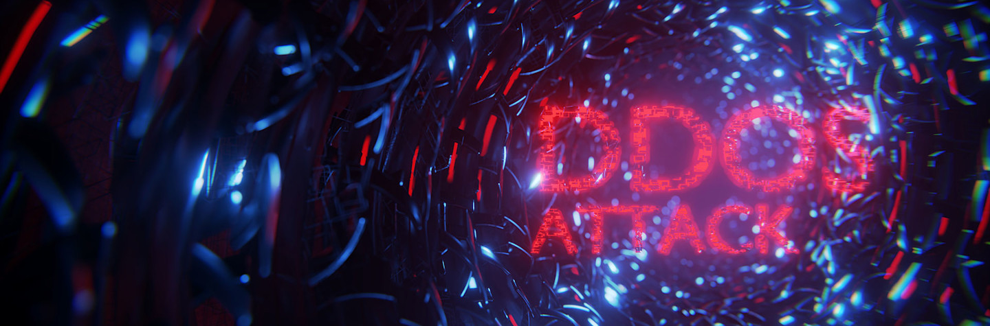 Concept of a DDOS attack on a computer system