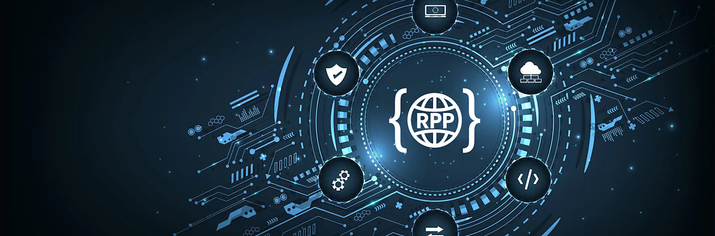Abbreviation RPP (RESTful Provisioning Protocol) on blue background.