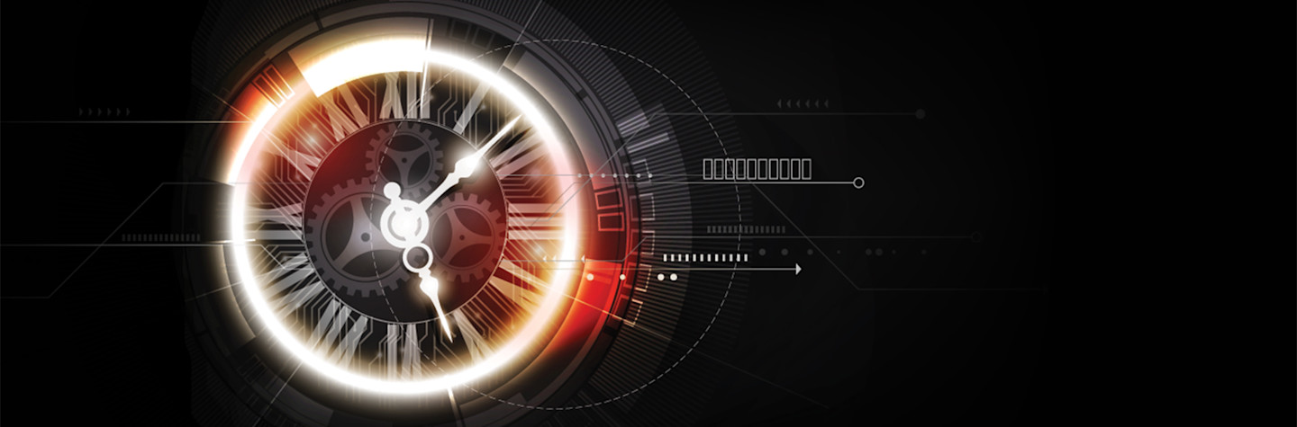 abstract futuristic technology background with clock concept