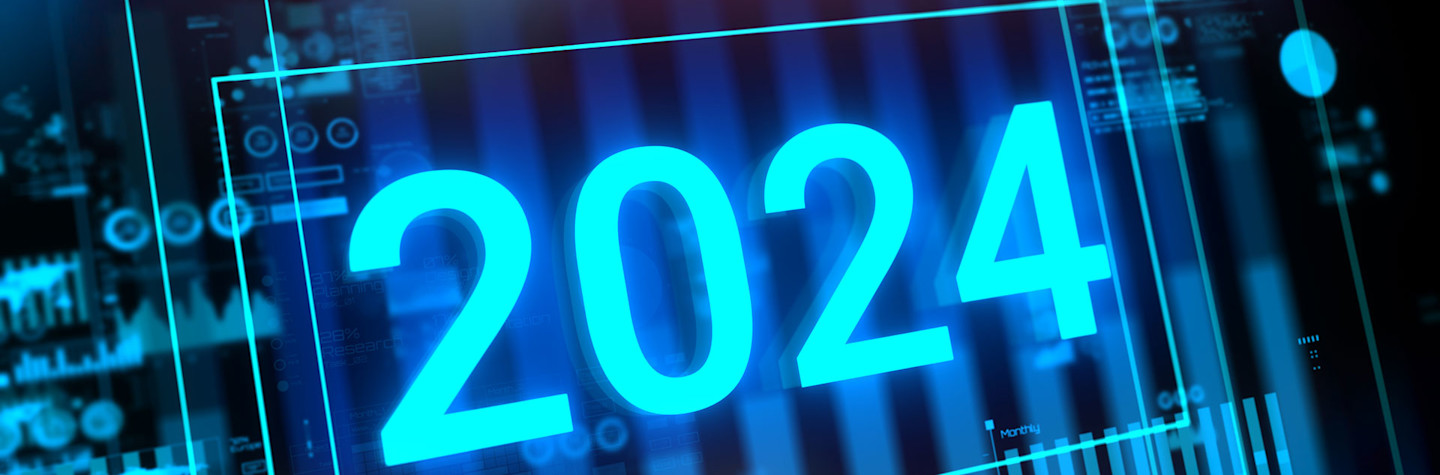 2024 op digitaal lcd-scherm