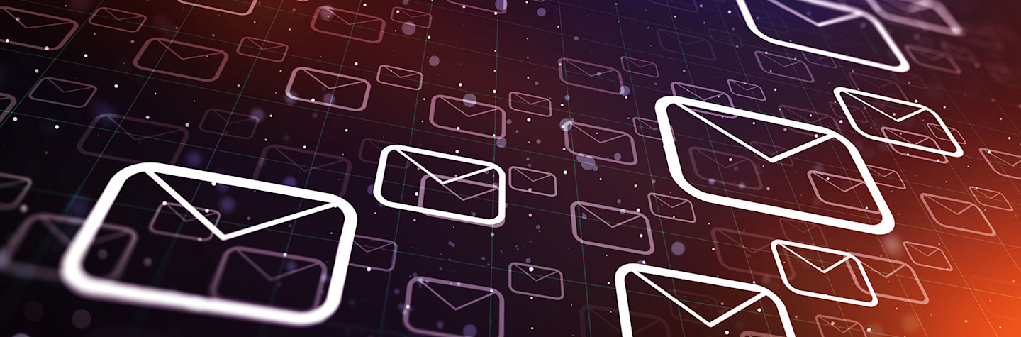 Concept of email messages in a virtual space