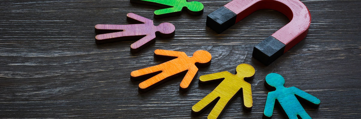 Magnet that attracts human figures