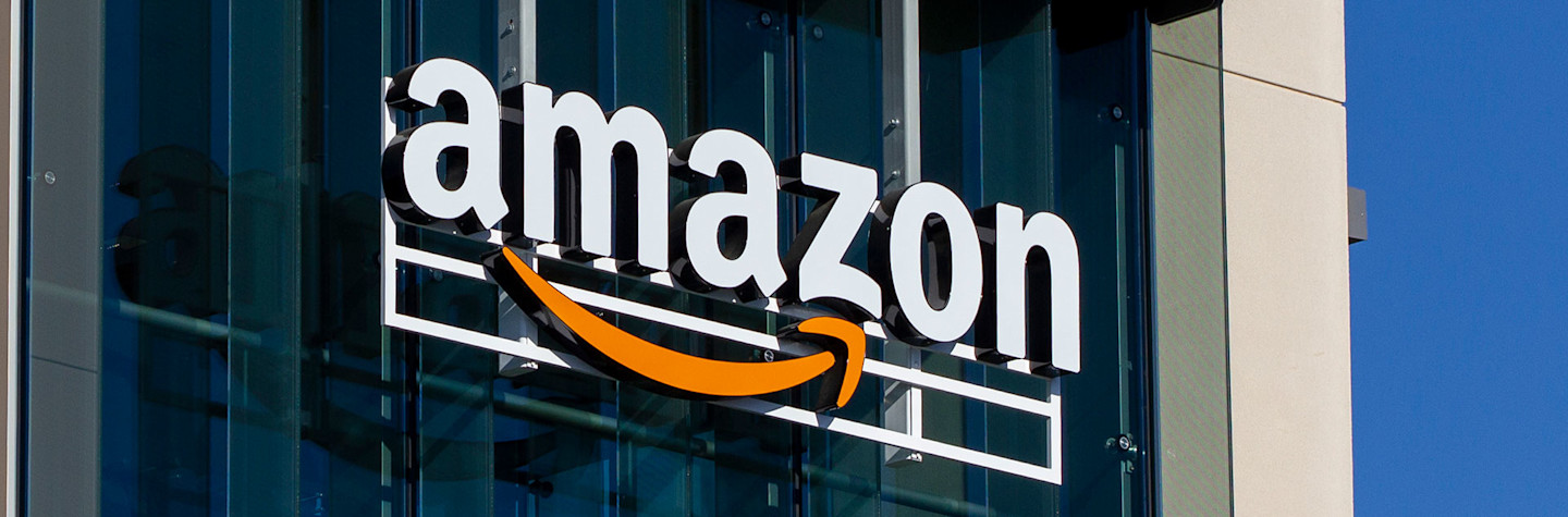 Amazon logo on office building