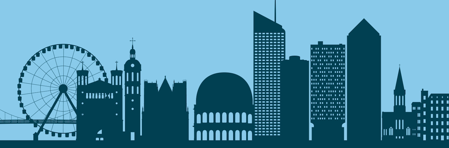 Illustration of the skyline of Lyon