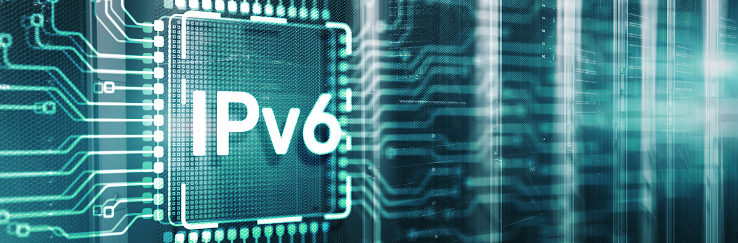 Visualisatie van een IPv6-concept