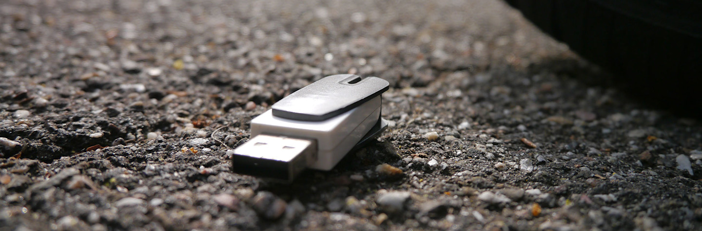 Lost usb stick on the street