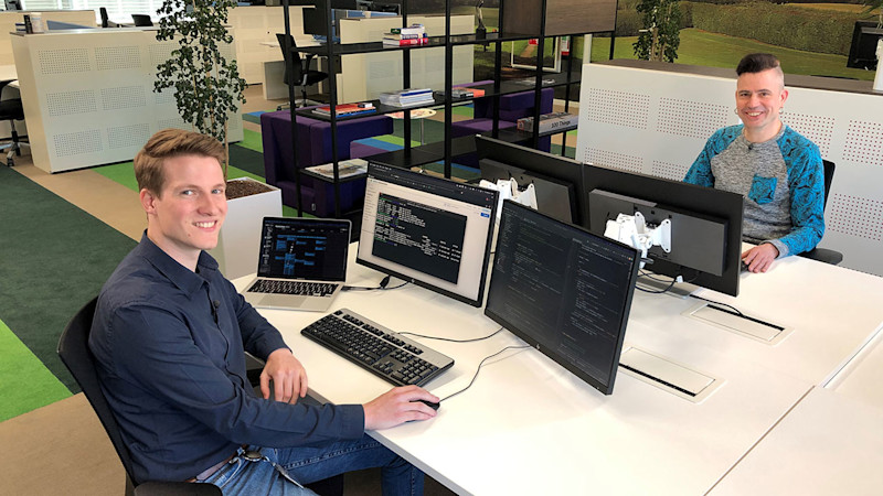 Thijs van den Hout and Remco Poortinga demonstrating the DDoS Clearing House