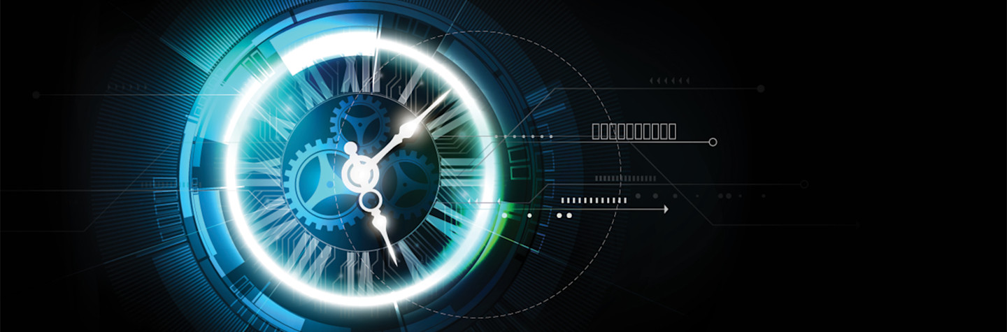 abstract futuristic technology background with clock concept