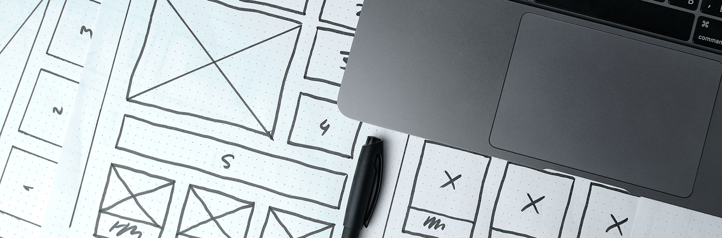 Layout sketch on paper for future design project