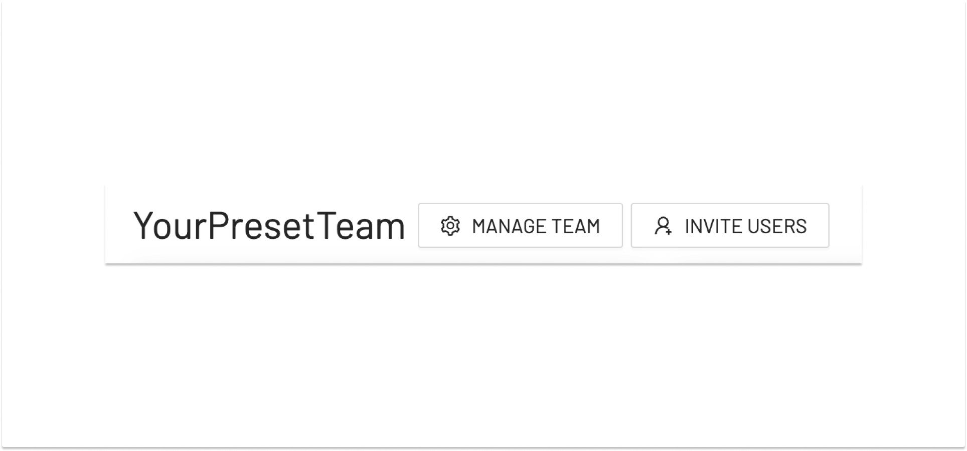 Manage Team button