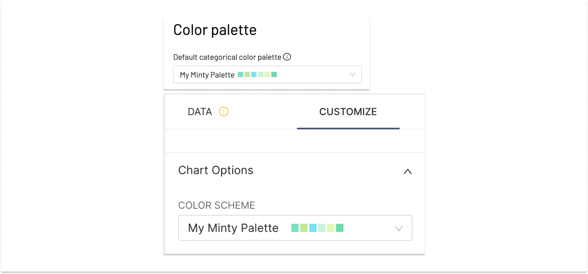 Categorical color palette added and available in menus