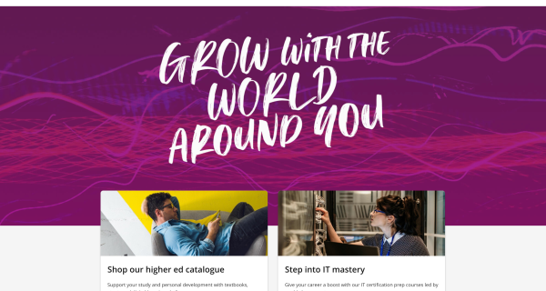 Image of the pearson.com website