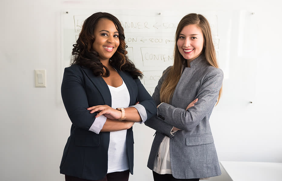 Two strong women working together