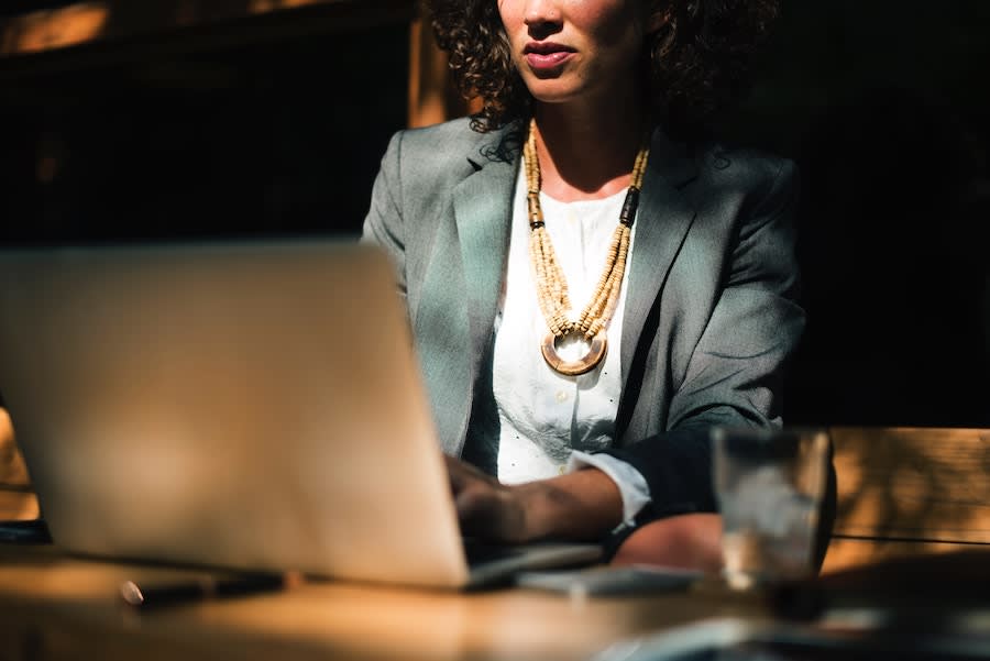 Woman at computer