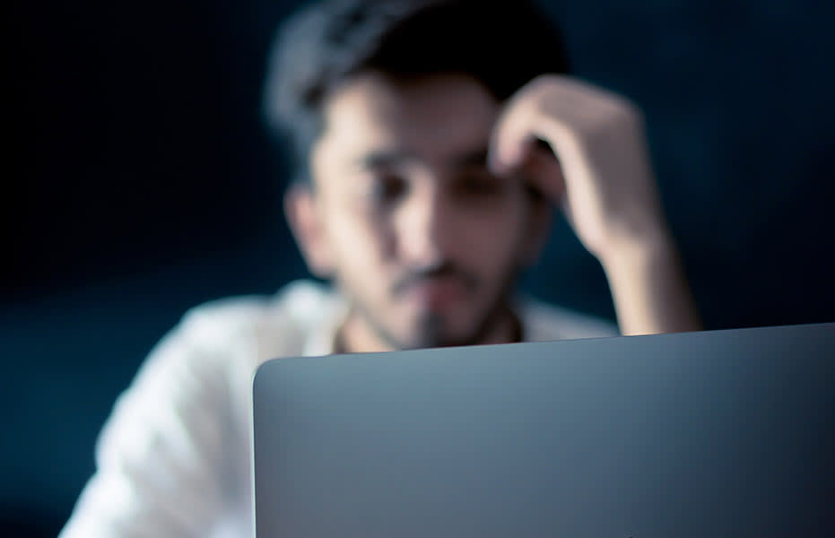 A person at a computer