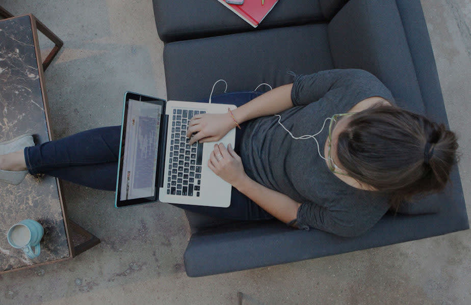 Woman on computer
