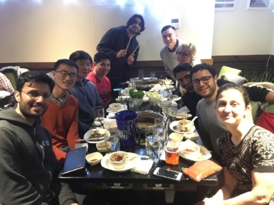 Michelle's cohort mates enjoying a dinner together
