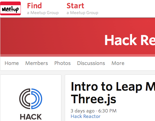 Intro to Leap Motion w/Three.js--March 28 Hack Reactor Event's Image