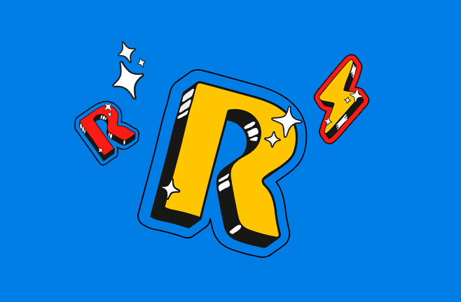 dibujo del logo de R indicando la tarifa móvete 10 GB con fibra 1Gb