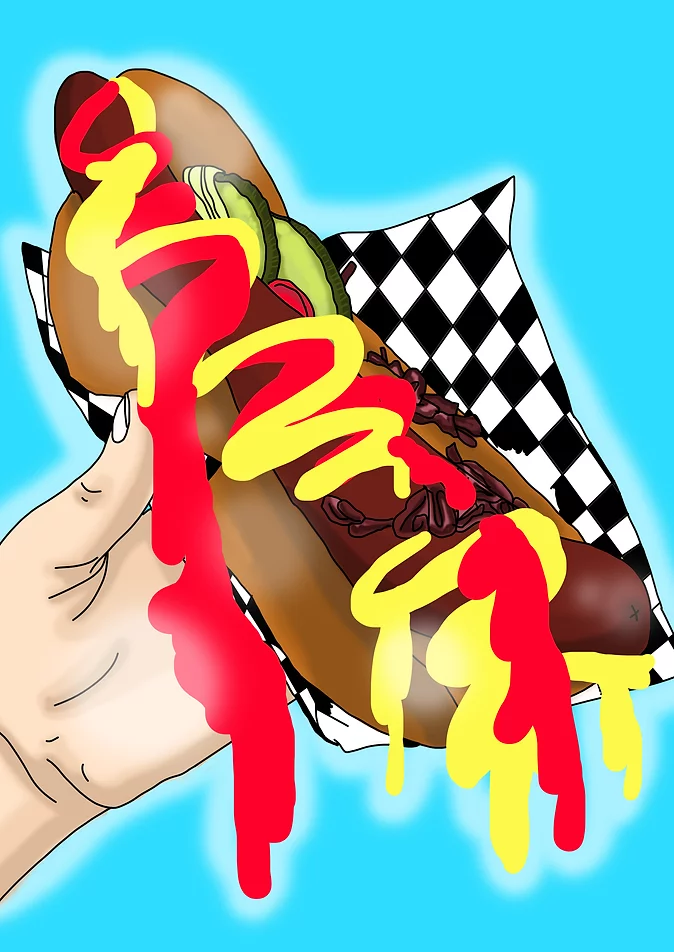 saucy hotdog
